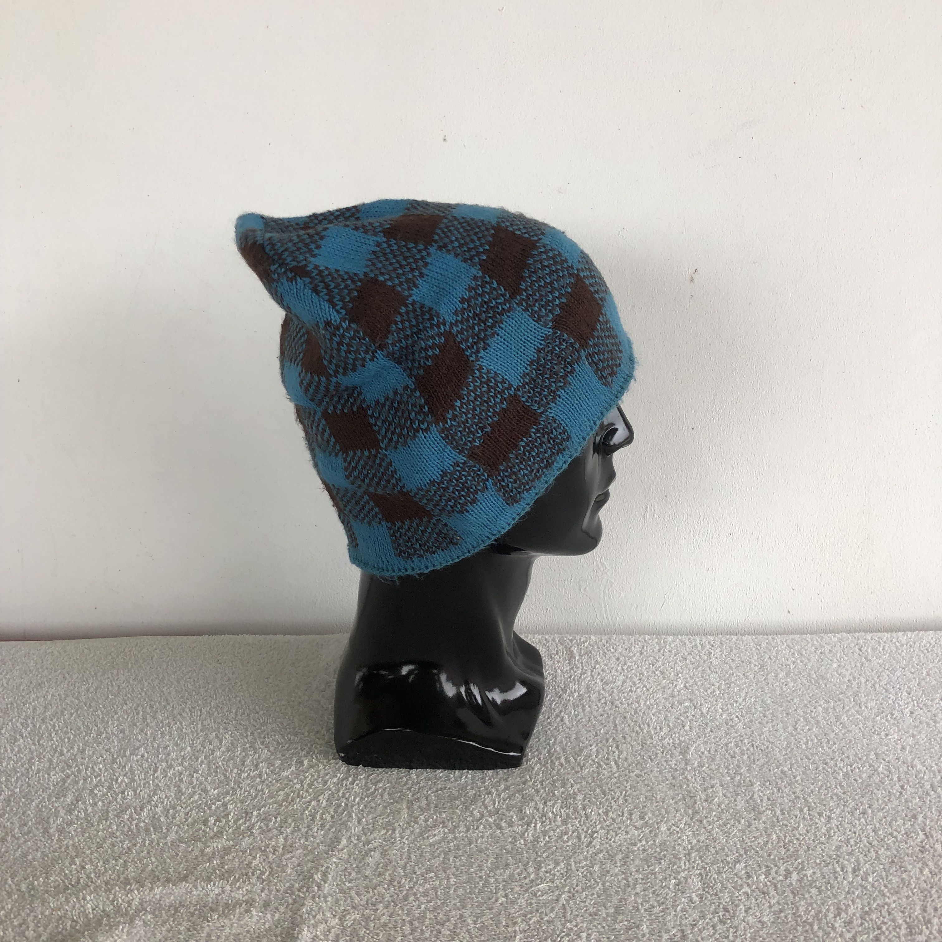 Japanese Brand Vintage Y2K Unknown Tartan Plaid Beanie Snow Caps Hats Size ONE SIZE - 3 Thumbnail