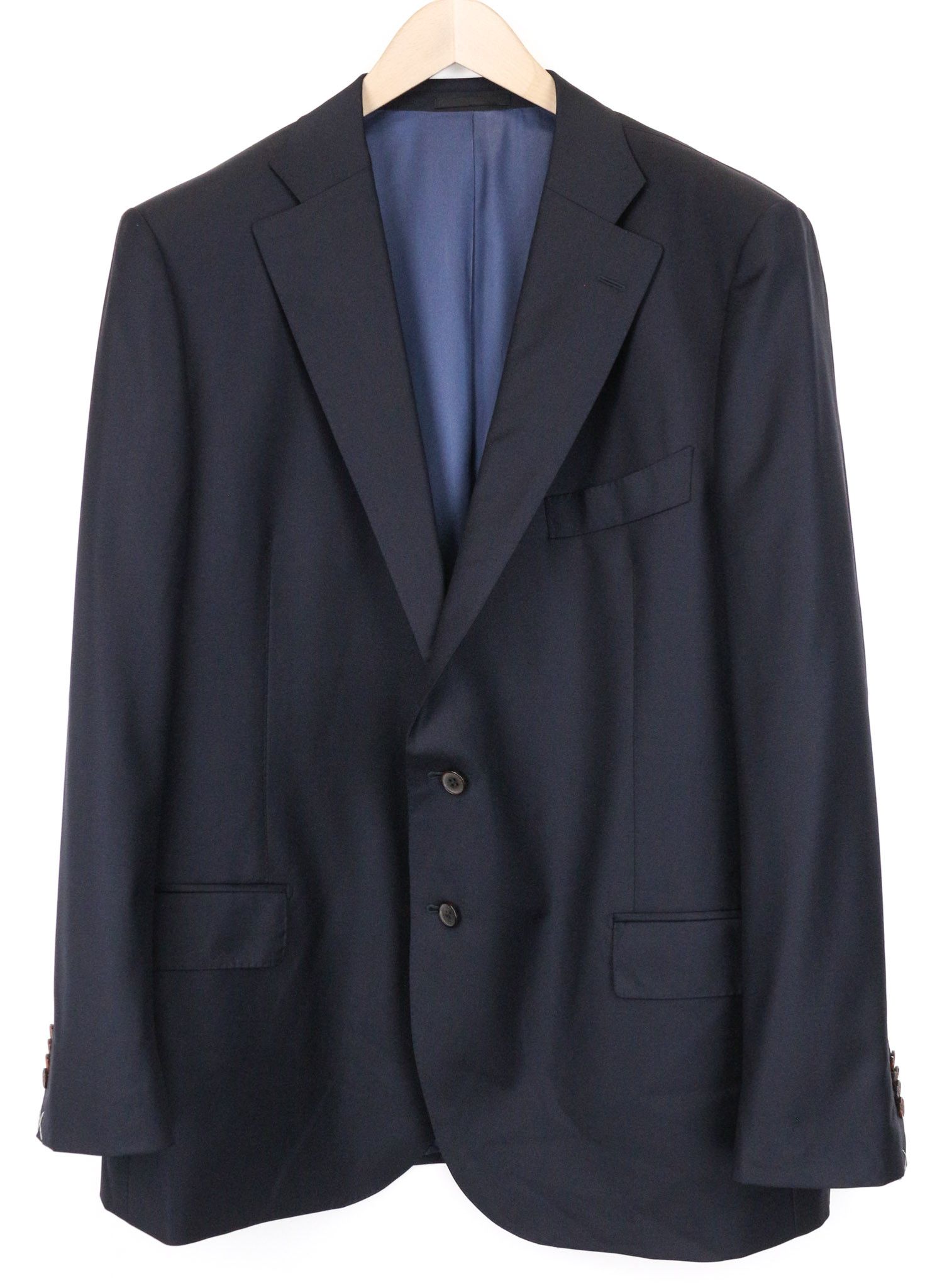 Suitsupply LAZIO UK54R Blue Wool Melange Slim Suit 75230 Size 54R - 4 Thumbnail