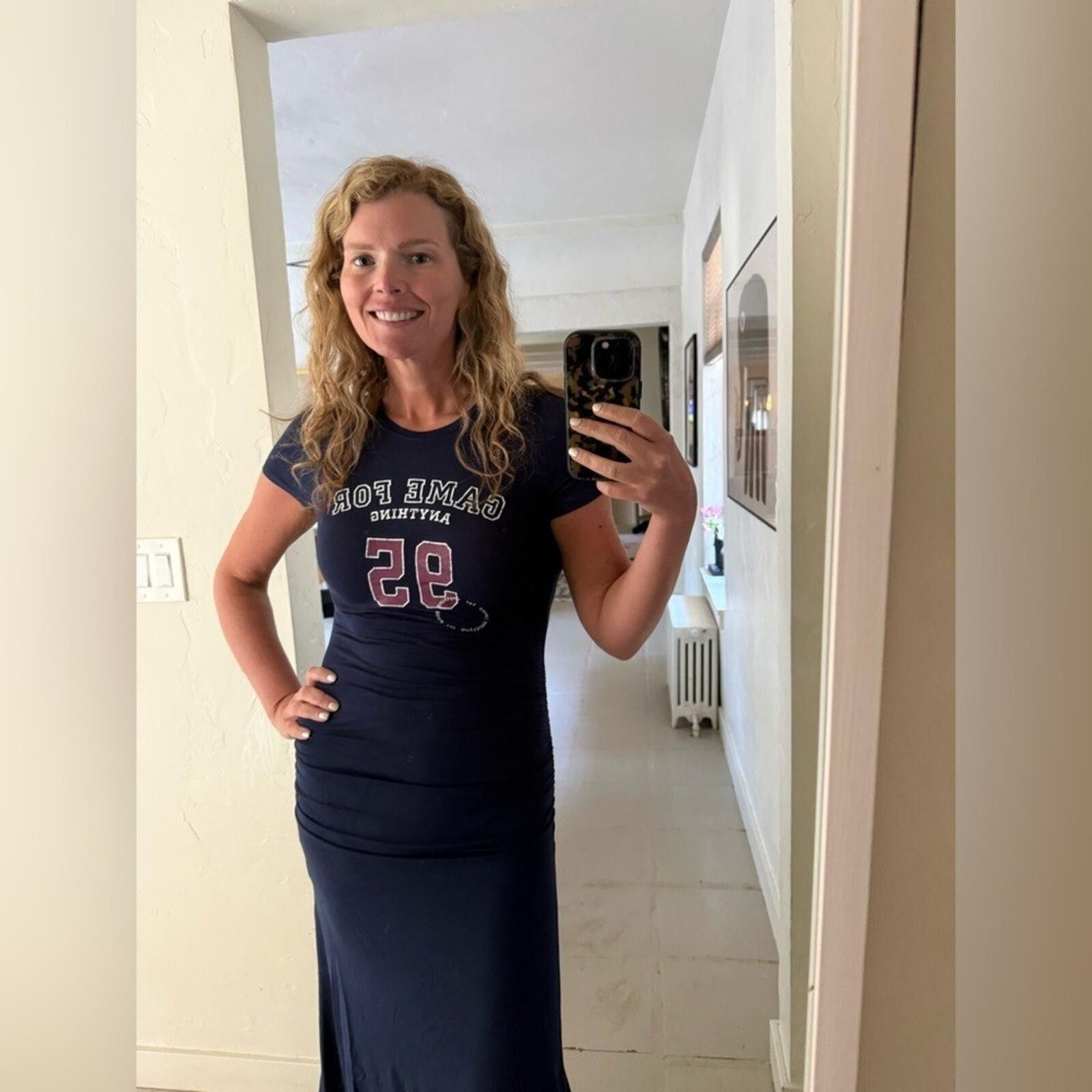 Anthropologie Anthropologie Daily Practice Ready Set Go Midi Dress Navy S Size S / US 4 / IT 40 - 6 Thumbnail