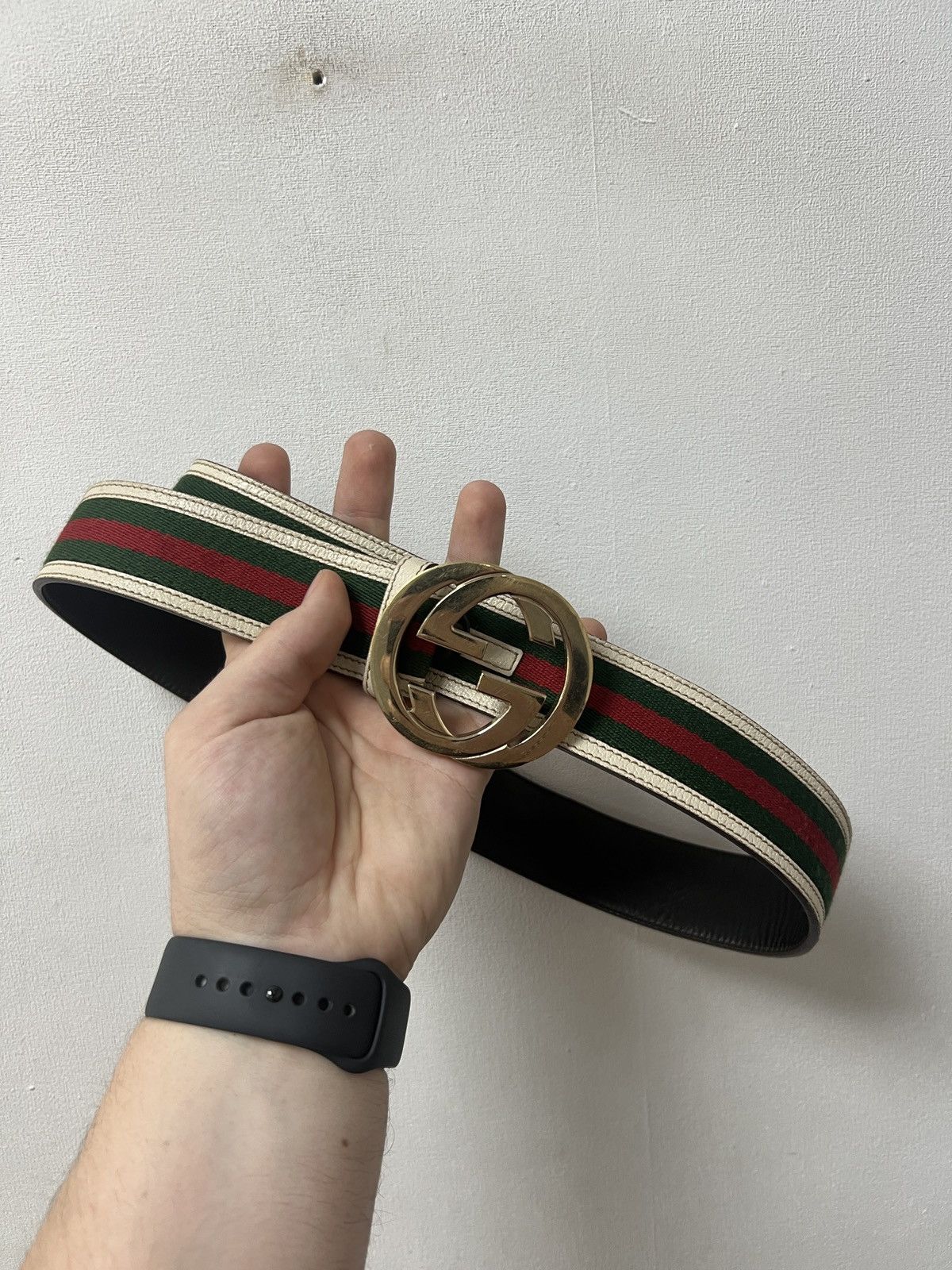 Gucci Gucci Belt Leather Unisex Luxury Size ONE SIZE - 4 Thumbnail