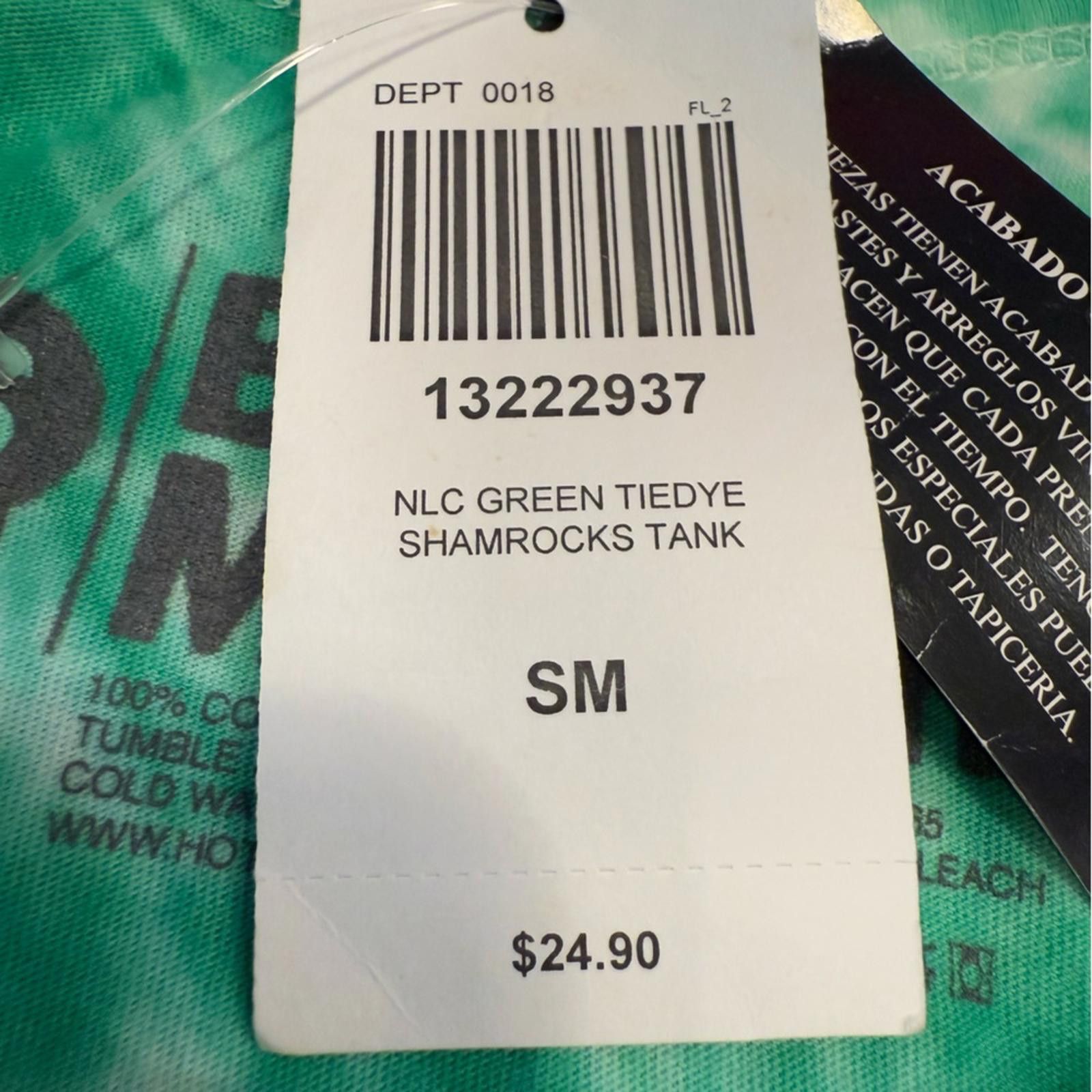Hot Topic Hot Topic green tie dye shamrock cotton tank top SZ SM Size S / US 4 / IT 40 - 5 Thumbnail