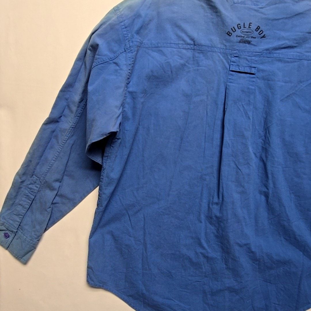 Bugle Boy Vintage Bugle Boy Blue Button-Up Logo Patch M Shirt 90s Size US XL / EU 56 / 4 - 12 Thumbnail