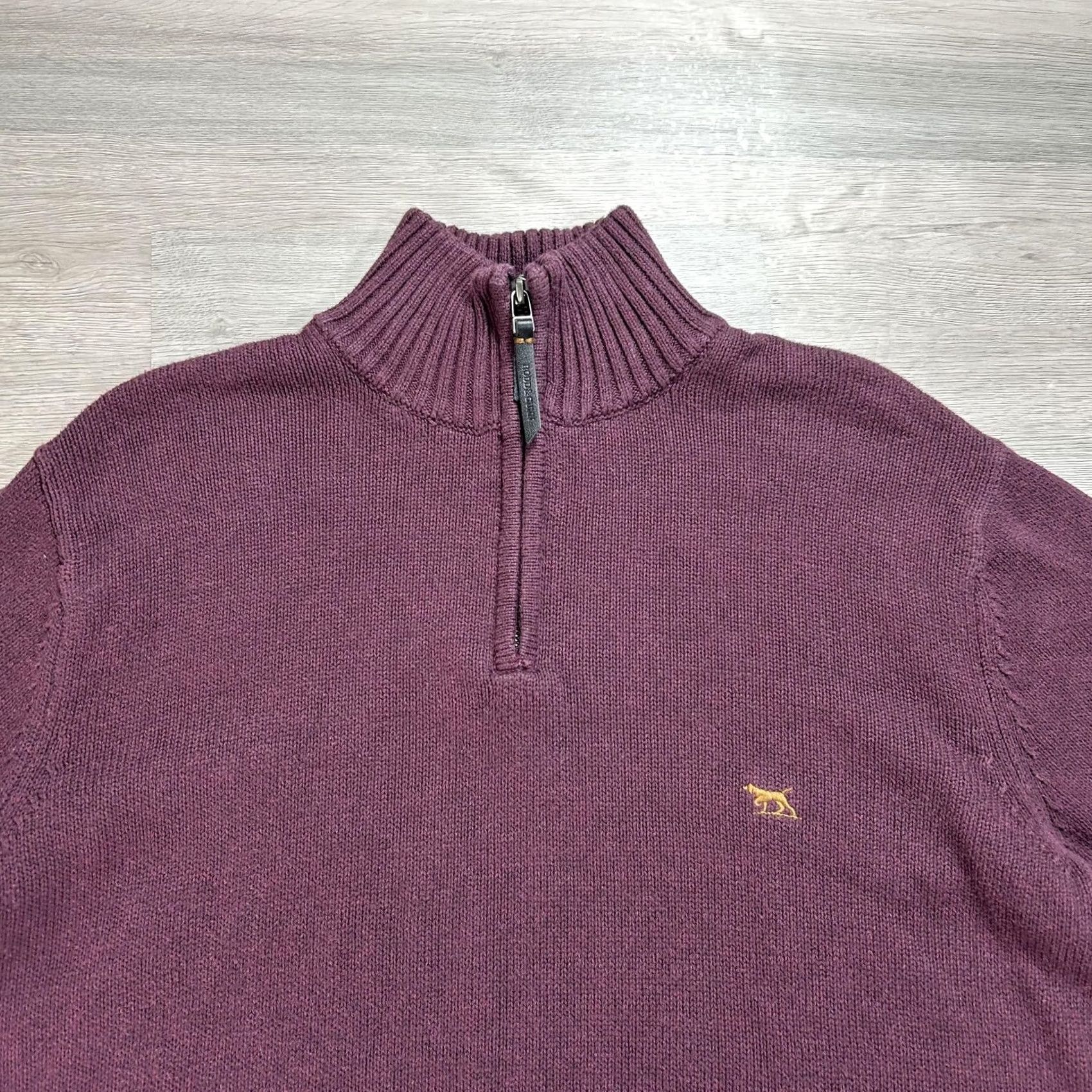 Rodd & Gunn Rodd & Gunn Sweater Mens Small Purple 1/4 Zip Mock Neck Cotton Knit Pullover Size US S / EU 44-46 / 1 - 4 Thumbnail
