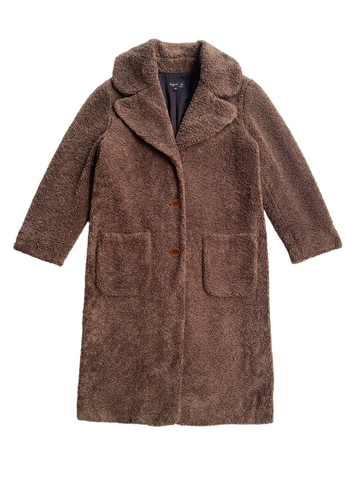 agnes b. Agnes B. Teddy Fleece Jacket LongCoat Size S / US 4 / IT 40 - 2 Thumbnail