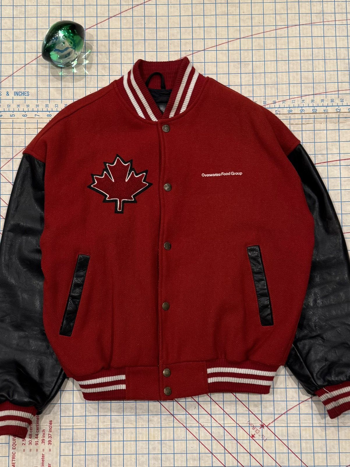Vintage Vintage Canada Bomber Jacket Wool and Leather Fits Large Size US L / EU 52-54 / 3 - 3 Thumbnail