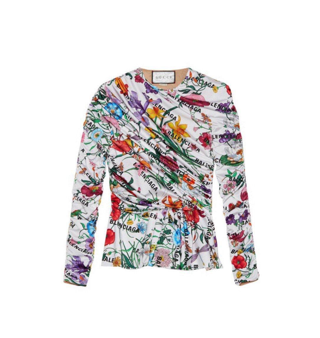 Balenciaga × Gucci Gucci X Balenciaga Blouse NWT Size XS / US 0-2 / IT 36-38 - 8 Thumbnail