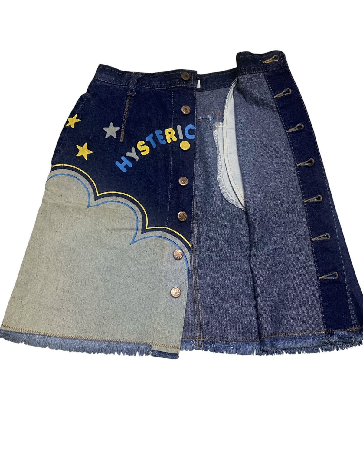 Hysteric Glamour Hysteric Glamour Multicolor Spellout Button Up Denim Skirt Size 26" / US 2 / IT 38 - 2 Thumbnail