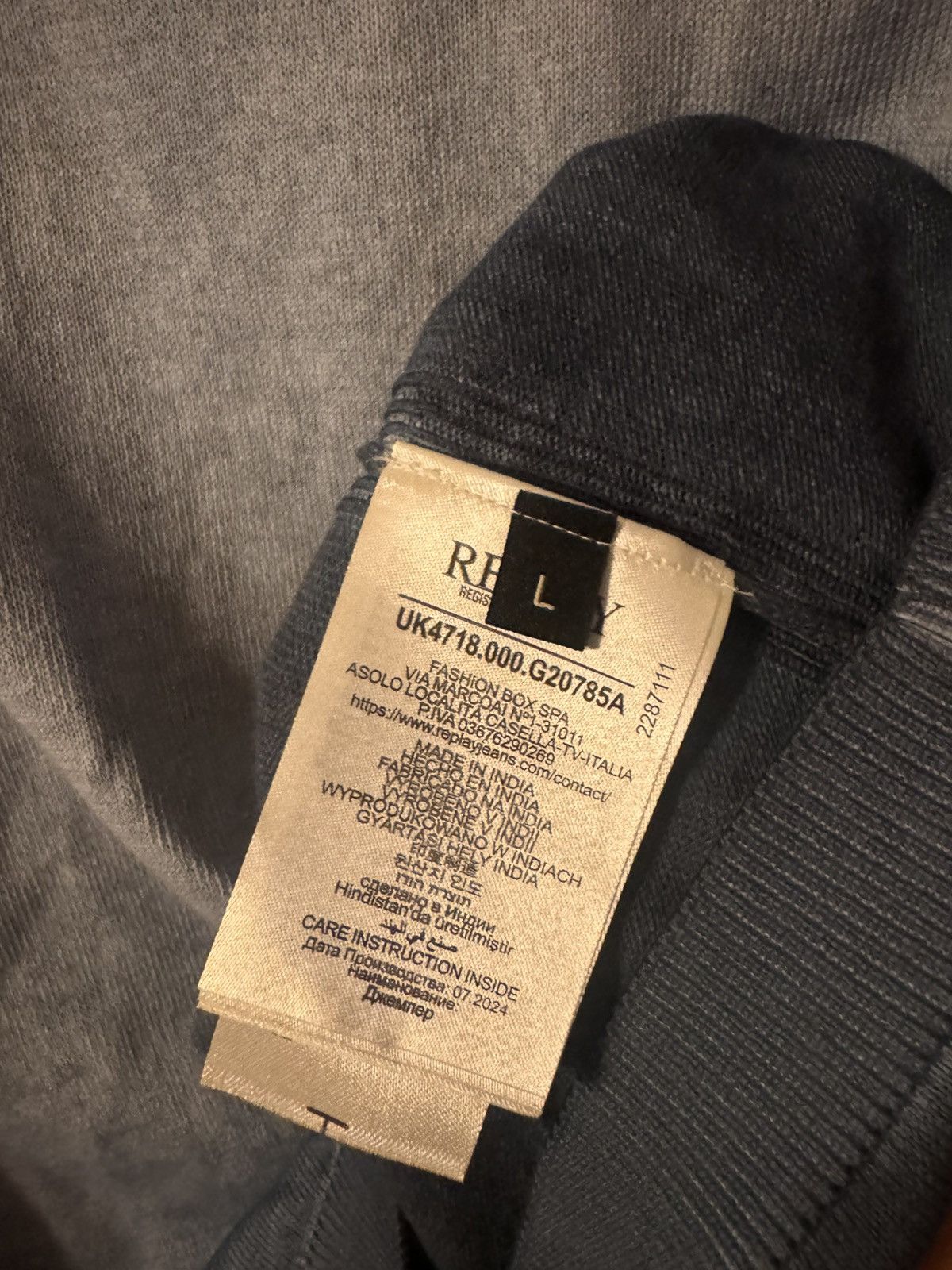 Replay Replay T- Shirt Large Size US L / EU 52-54 / 3 - 4 Thumbnail