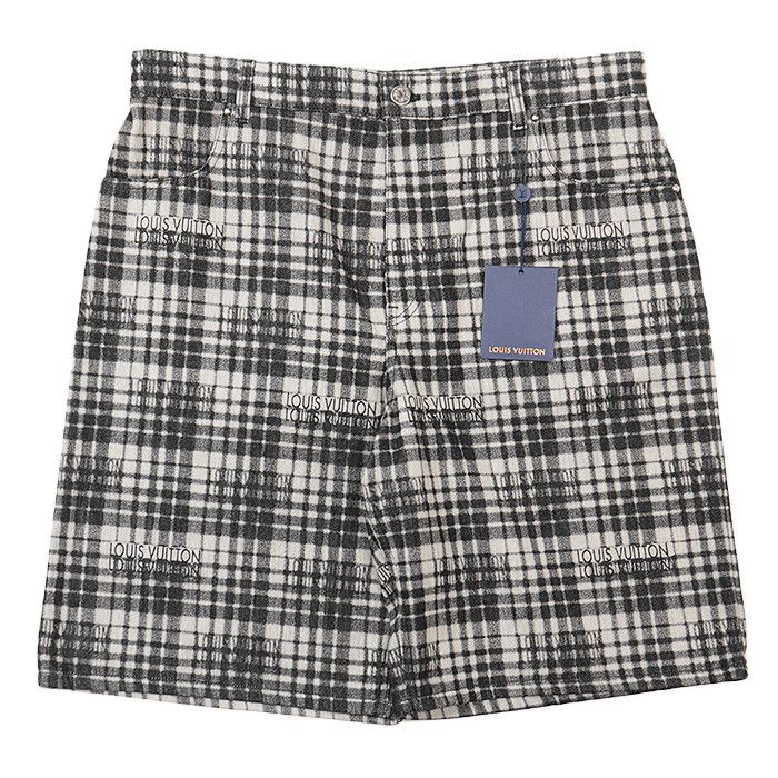 Louis Vuitton Louis Vuitton Louis Vuitton Checkered Monogram Cotton Shorts Cotton Shorts RM232ARAHPD90W DUTY FREE for USA Size ONE SIZE - 1 Thumbnail