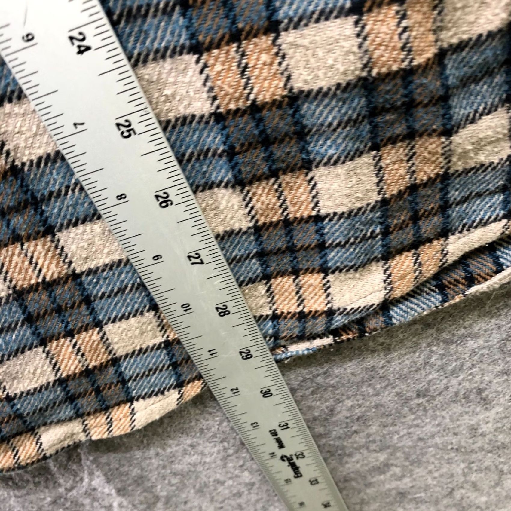 Carbon2Cobalt Carbon 2 Cobalt Flannel Shirt Mens L Beige Blue Plaid Long Sleeve Workwear Size US L / EU 52-54 / 3 - 7 Thumbnail