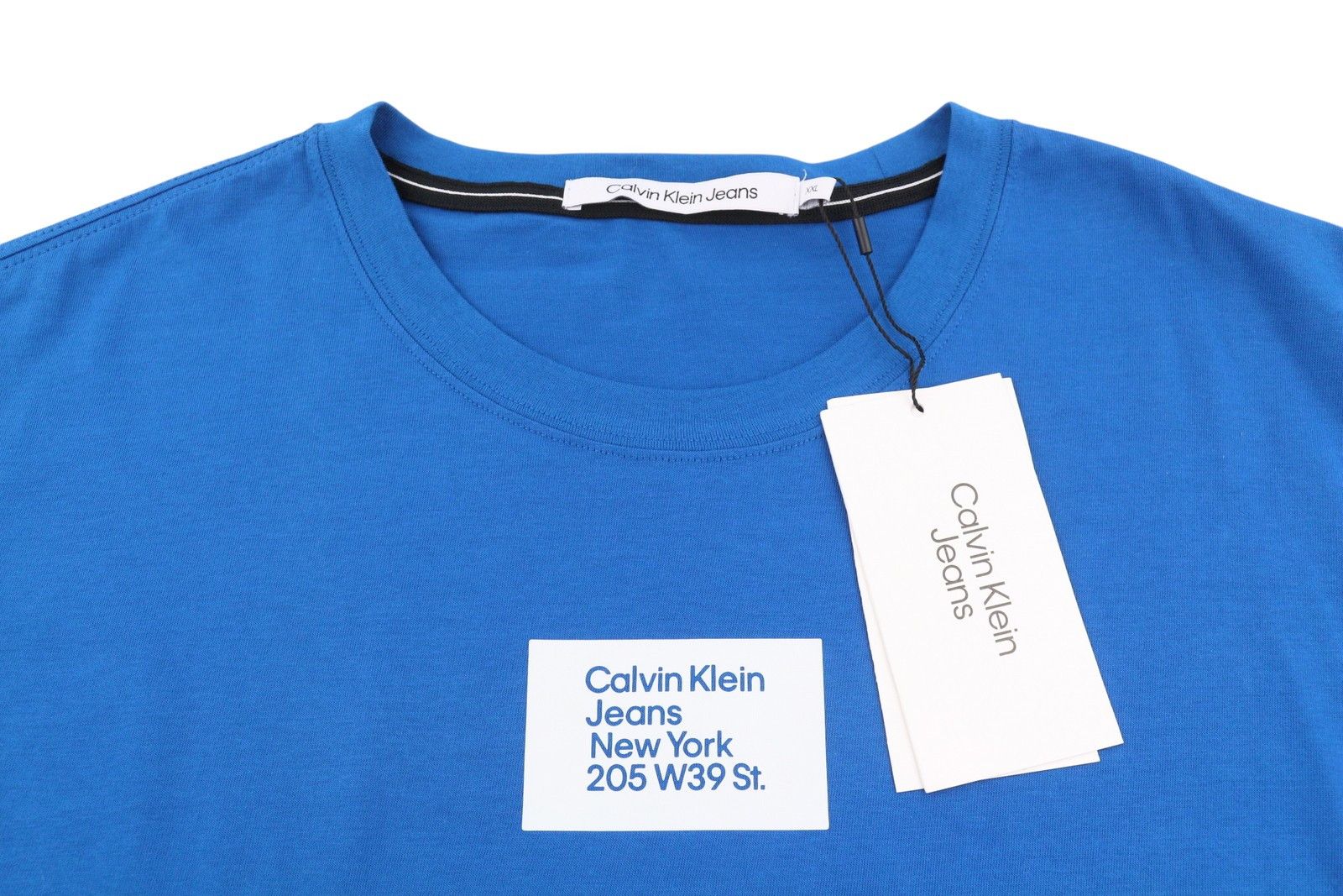 Calvin Klein 2XL Blue Cotton Tricot Front Logo 87926 Size US XXL / EU 58 / 5 - 5 Thumbnail
