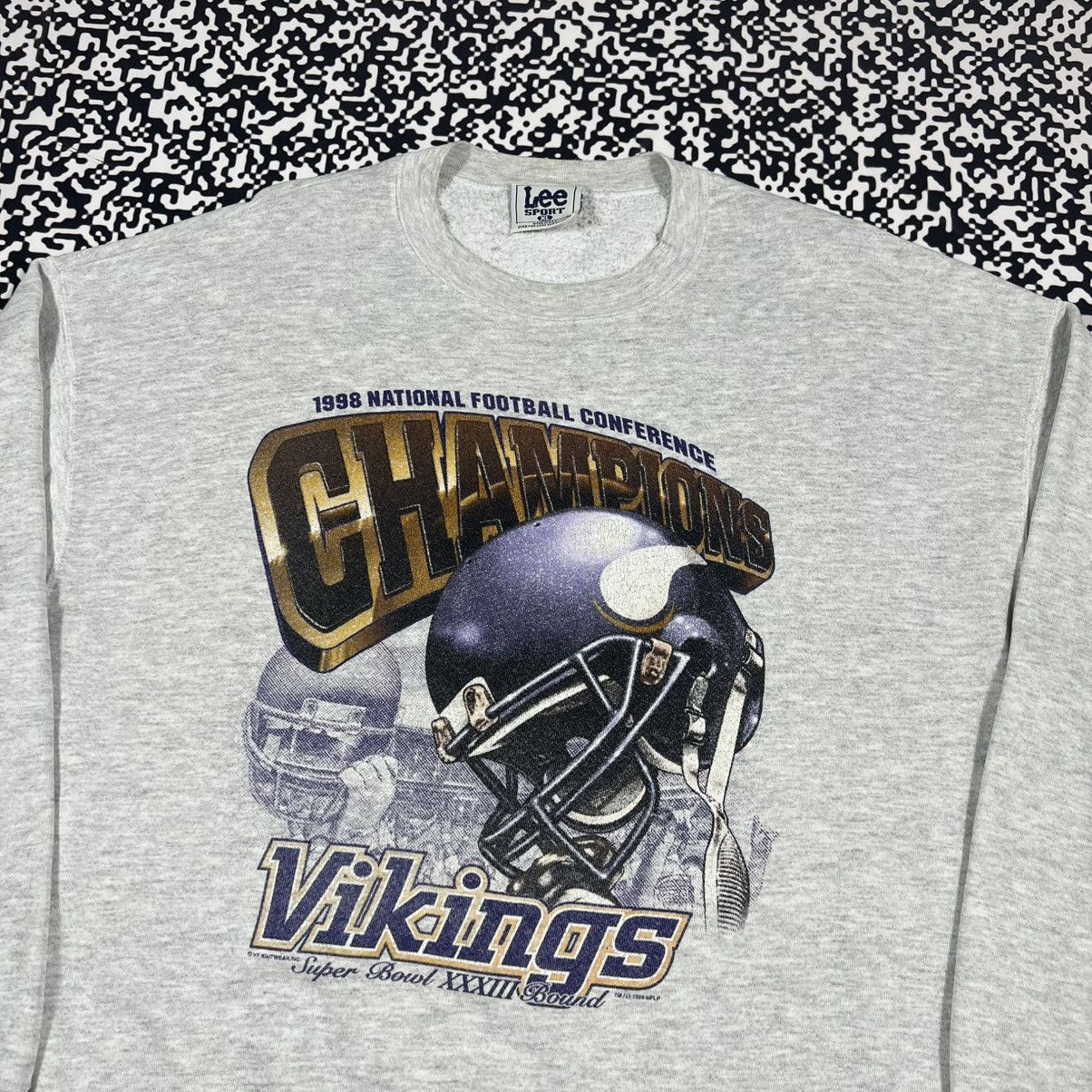 Lee Vintage 1999 Vikings Super Bowl NFL NFC Lee Boxy Sweatshirt Size US XL / EU 56 / 4 - 4 Thumbnail