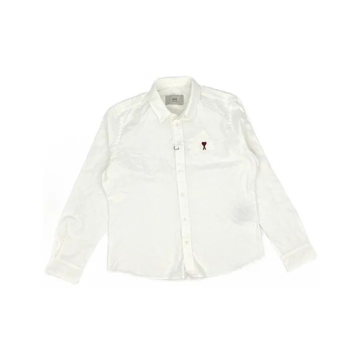 AMI AMIPARIS White Long Sleeve Embroidered Shirt -2507 Size US L / EU 52-54 / 3 - 2 Thumbnail