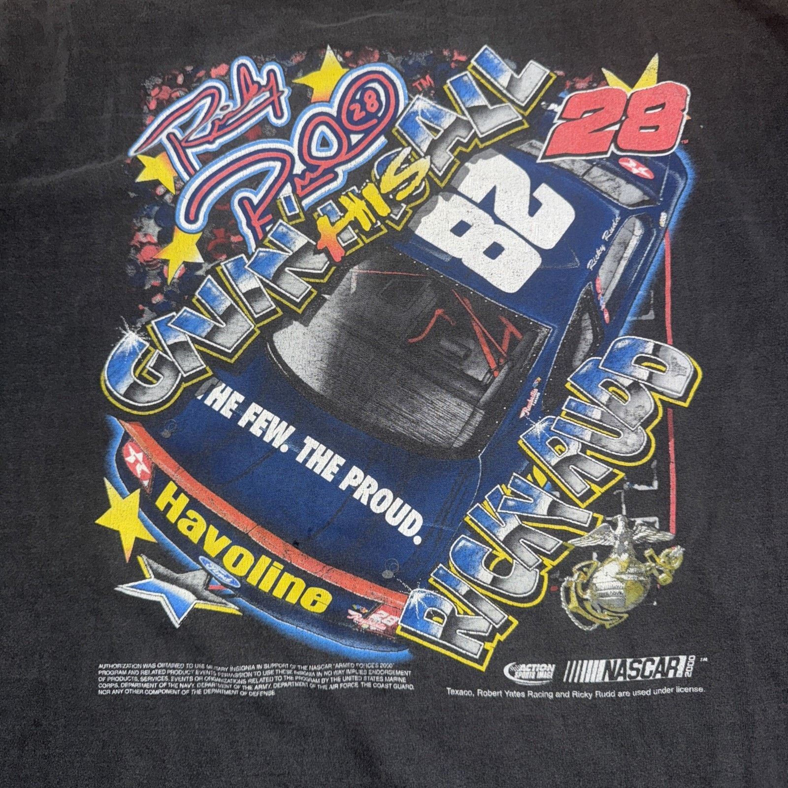 Chase Authentics × Vintage Chase Authentics Ricky Rudd NASCAR Racing T-Shirt Black XL Size US XL / EU 56 / 4 - 5 Thumbnail