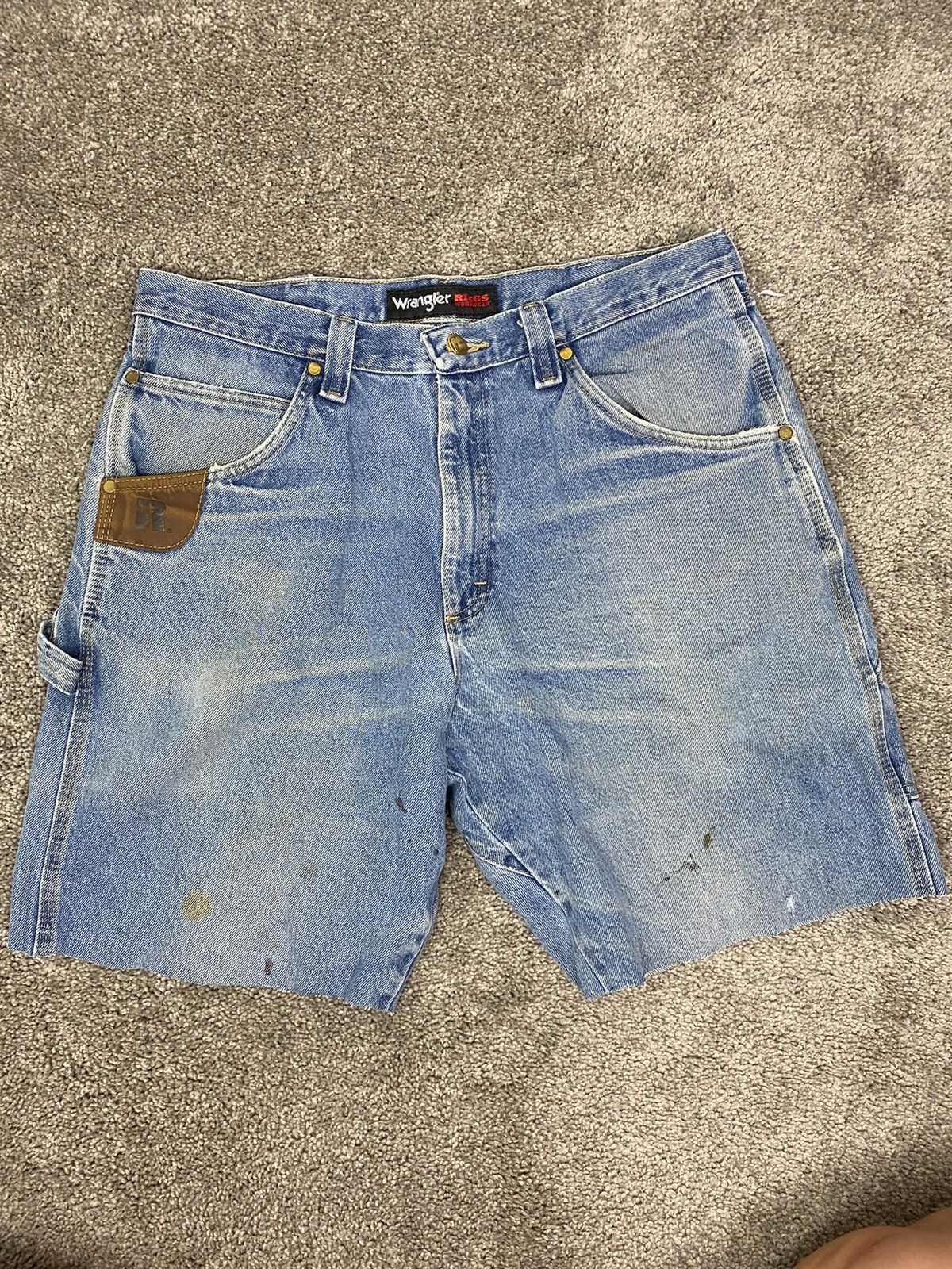 Vintage × Wrangler Y2k wrangler riggs workwear carpenter jorts Size US 35 - 9 Thumbnail