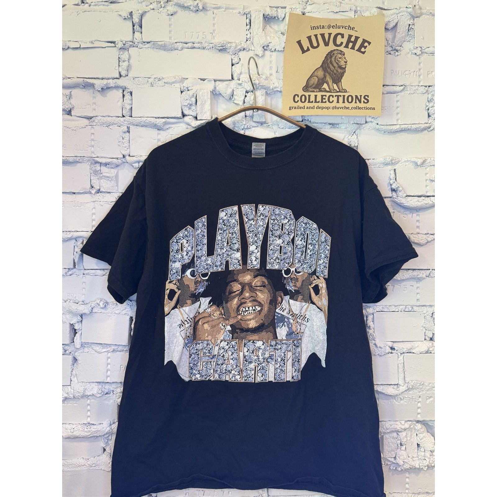 Gildan Playboi Carti Large Rap Graphic Tee Vintage Size US L / EU 52-54 / 3 - 1 Thumbnail
