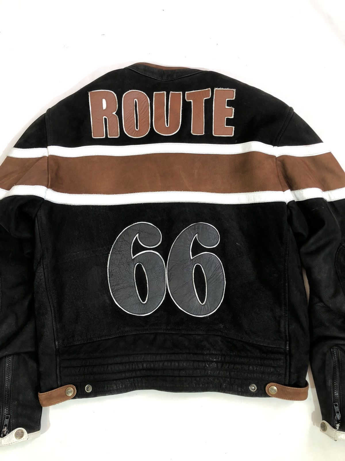 Ferrari × Harley Davidson × Honda Route 66 Daytona Leather Moto Motorcycle Racing Jacket Size US XL / EU 56 / 4 - 12 Thumbnail