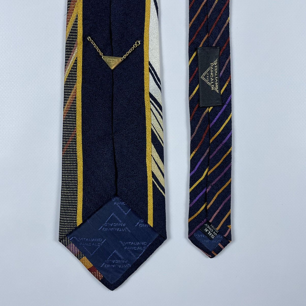 Vitaliano VITALIANO PANCALDI Vintage Silk Tie Art Deco Size ONE SIZE - 3 Thumbnail
