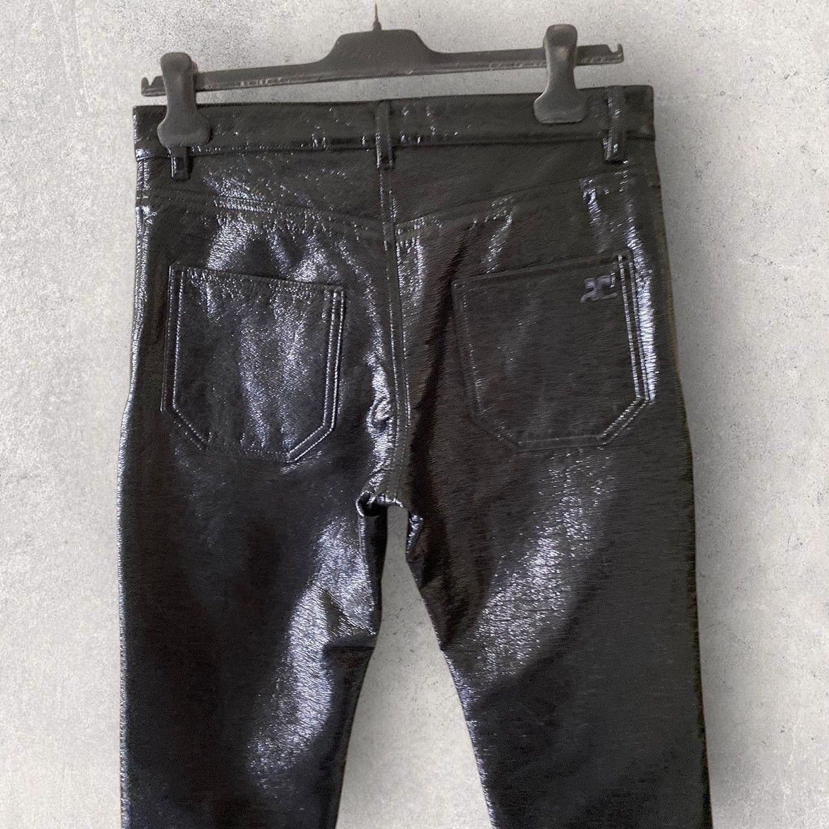 Courreges NWT Re Edition 5 Pocket Black Vinyl Pants Size US 30 / EU 46 - 5 Thumbnail