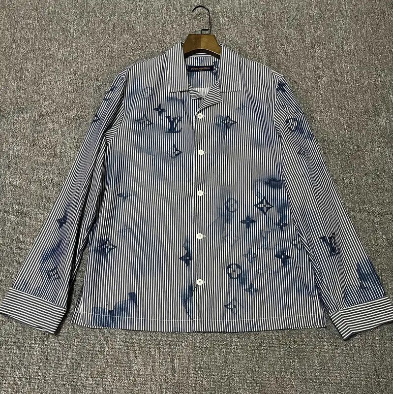 Louis Vuitton Louis Vuitton Blue Cotton Men's Shirt 0089 Size US M / EU 48-50 / 2 - 1 Thumbnail