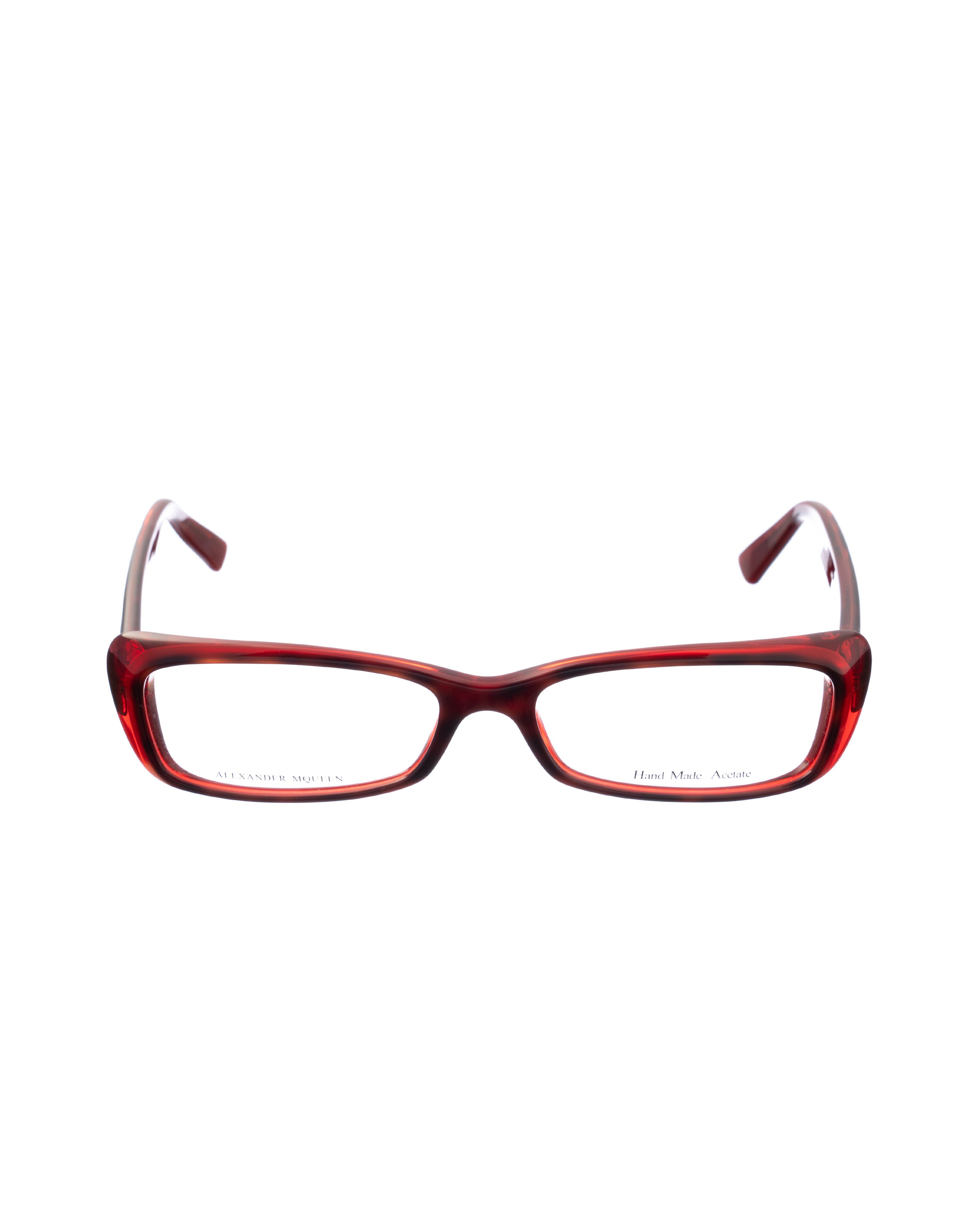 Alexander McQueen Alexander McQueen 90s Dark Red Cat Eye Transparent Glasses Size ONE SIZE - 1 Thumbnail