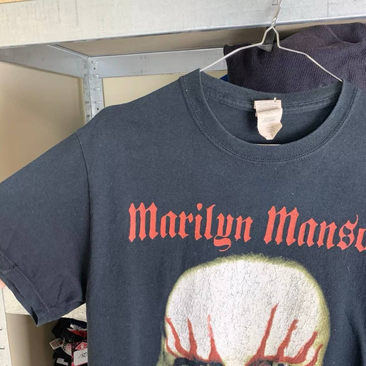 Band Tees Rare! Marilyn Manson Big Face Logo Tee Vintage 00s Size US S / EU 44-46 / 1 - 4 Thumbnail