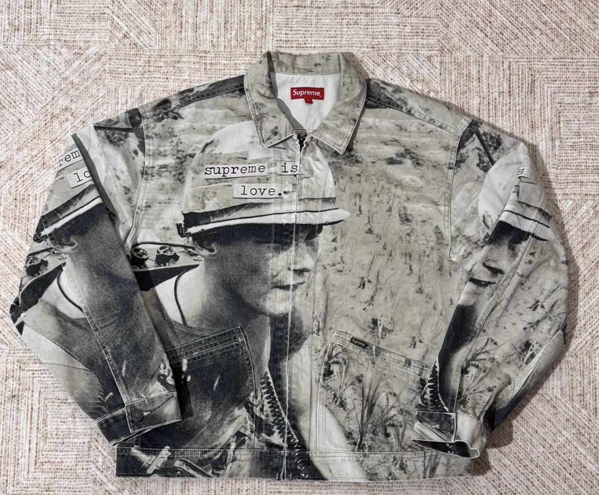 Supreme Supreme is love denim work jacket | Grailed