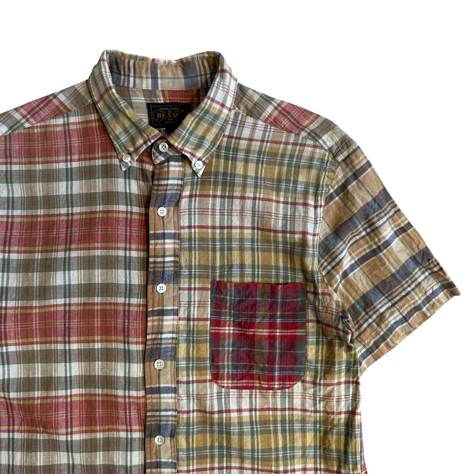Beams Plus Beams Plus Madras Crazy Button Down Shirt Patchwork American Size US S / EU 44-46 / 1 - 3 Thumbnail