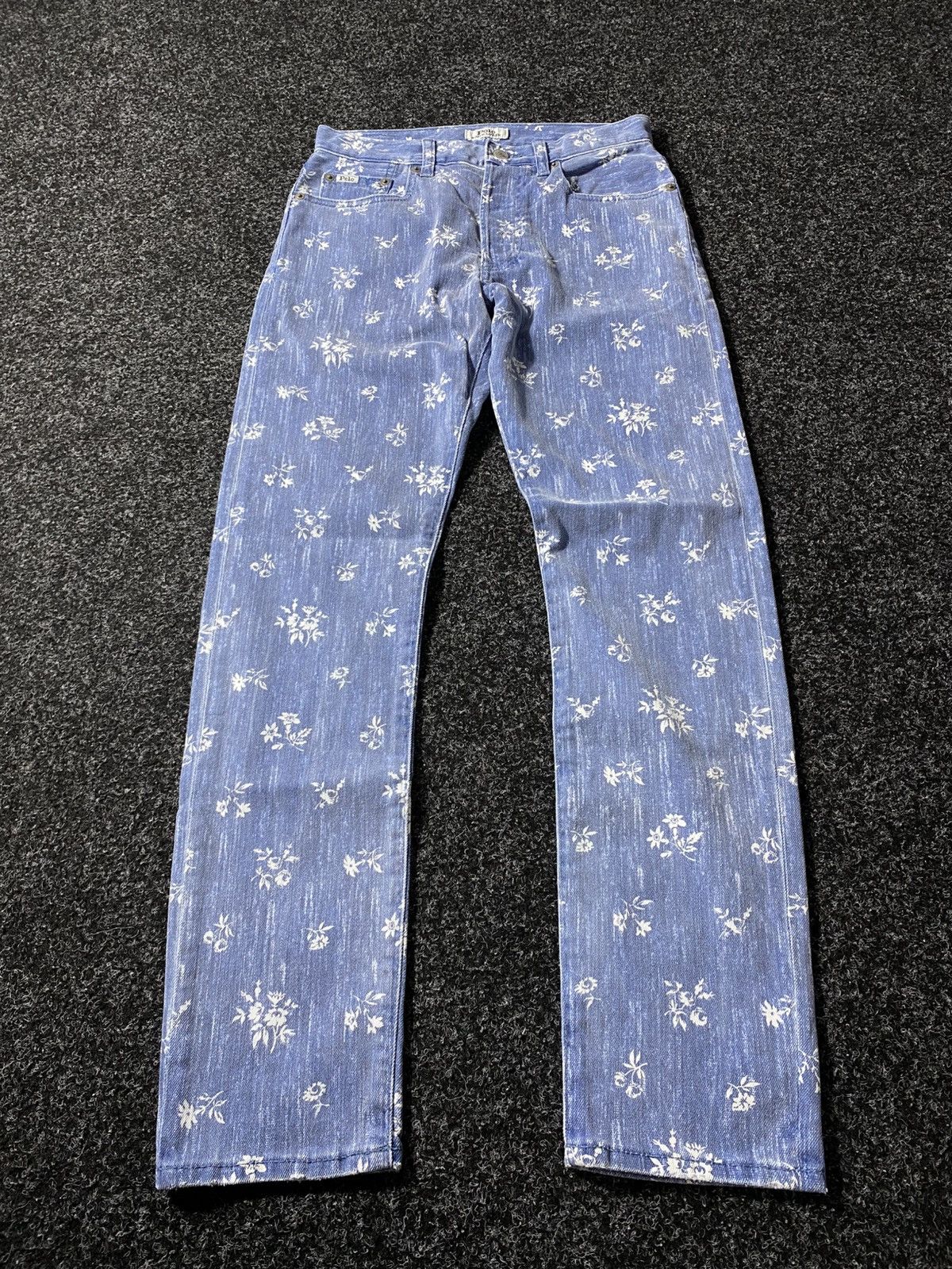 If Six Was Nine × Polo Ralph Lauren × Vintage Vintage Y2K Floral Polo Ralph Lauren Jeans baggy pants Size 27" / US 4 / IT 40 - 1 Thumbnail