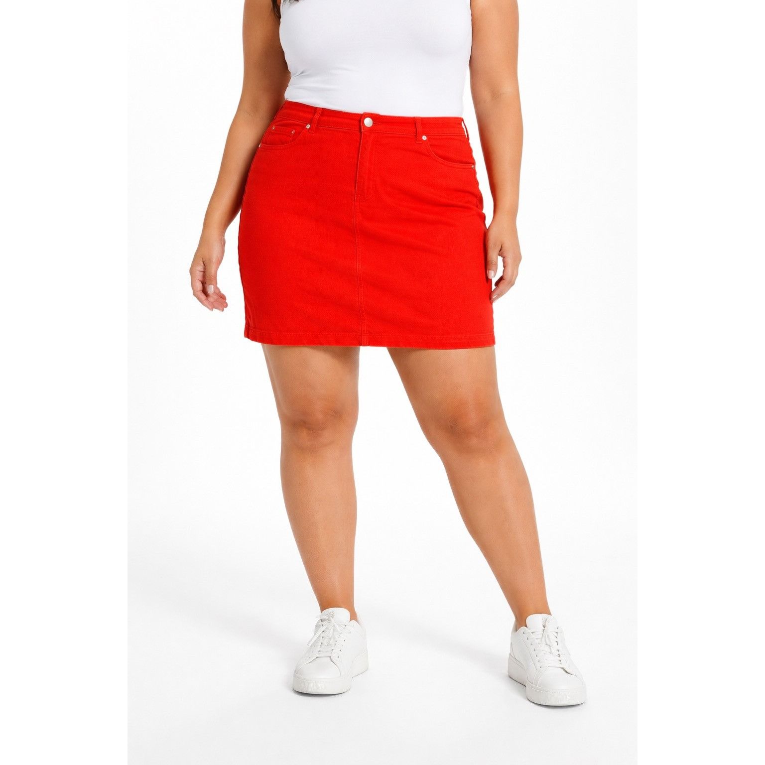 Jones New York Jones New York Mini Skirt - Orange Denim - Size 16 Size 38" / US 16 / IT 52 - 1 Thumbnail