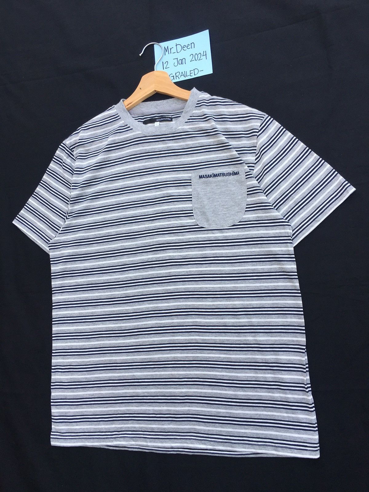 Masaki Matsushima Rare Vintage Masaki Matsushima Stripes Tshirt Size US L / EU 52-54 / 3 - 4 Thumbnail