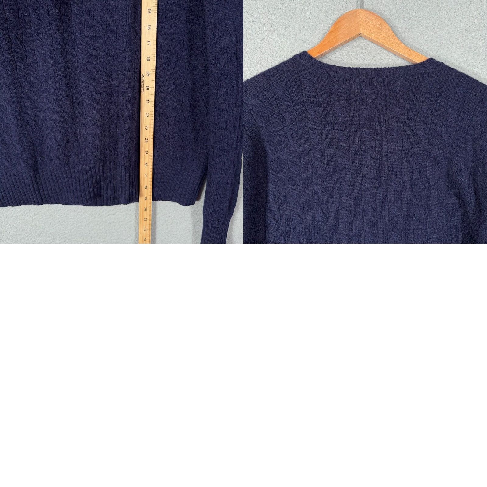 Polo Ralph Lauren VINTAGE Polo Ralph Lauren Cable Knit Wool Sweater Mens XL Navy Blue 90s Polo Ralph Lauren Mens XL Navy Lambswool Cable-Knit Pullover Crew Neck Logo Size US XL / EU 56 / 4 - 8 Thumbnail