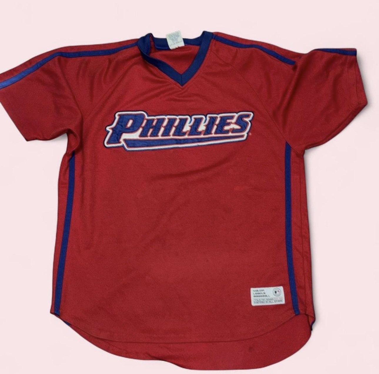 MLB Red Philadelphia Phillies baseball jersey #baseball #vintage Size US XL / EU 56 / 4 - 1 Thumbnail