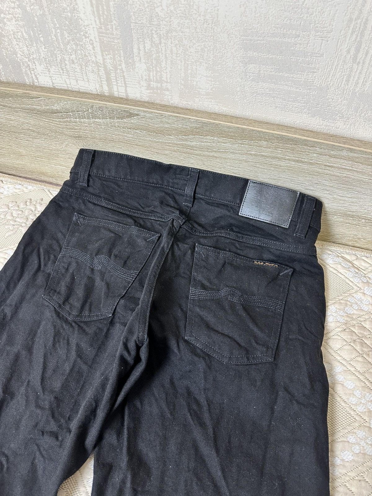 Nudie Jeans 🔥 Nudie Jeans Solid Denim Jeans Pants Trousers Black 33x32 Size US 33 - 6 Thumbnail