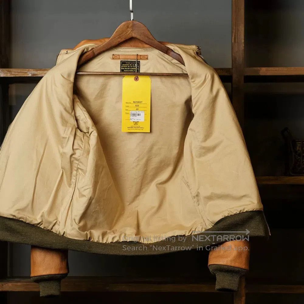 The Real McCoy's real mccoy a2 leather jacket in sunset yellow. Size US M / EU 48-50 / 2 - 6 Thumbnail