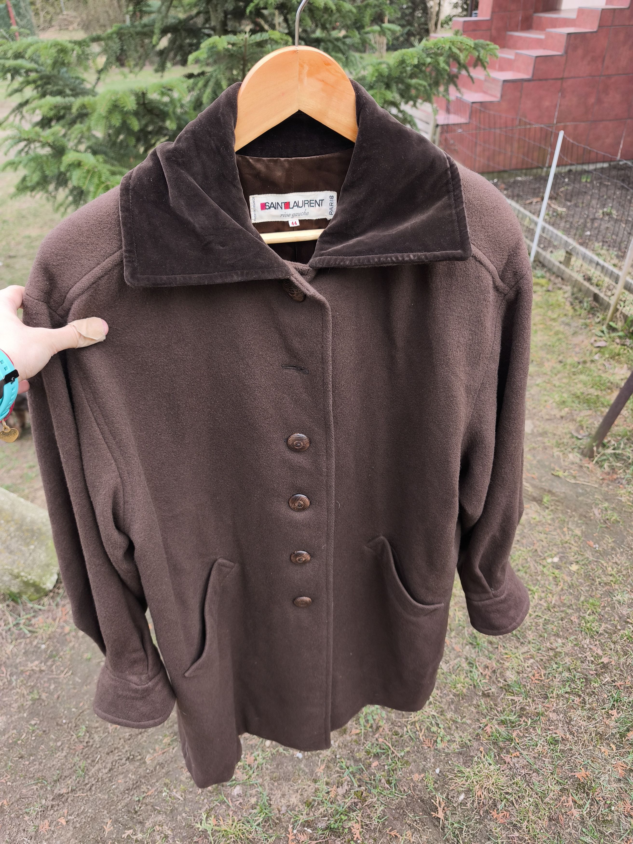 Saint Laurent Paris Saint Laurent Paris Wool coat vintage 80s 70s made in france Size US XL / EU 56 / 4 - 8 Thumbnail