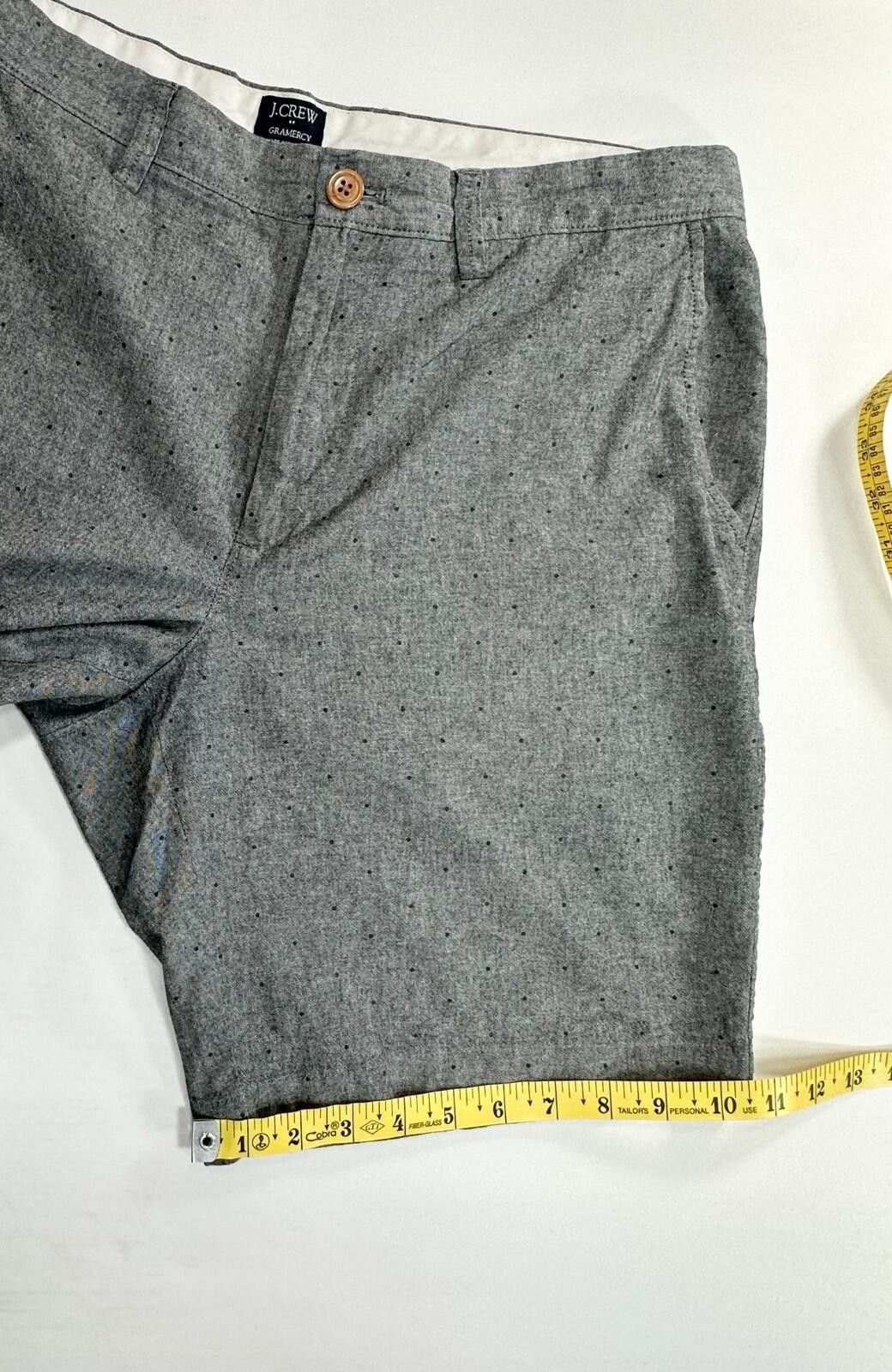 J.Crew J Crew Gramercy Flat Cotton Chino Shorts Mens Gray 33W Size US 33 - 6 Thumbnail