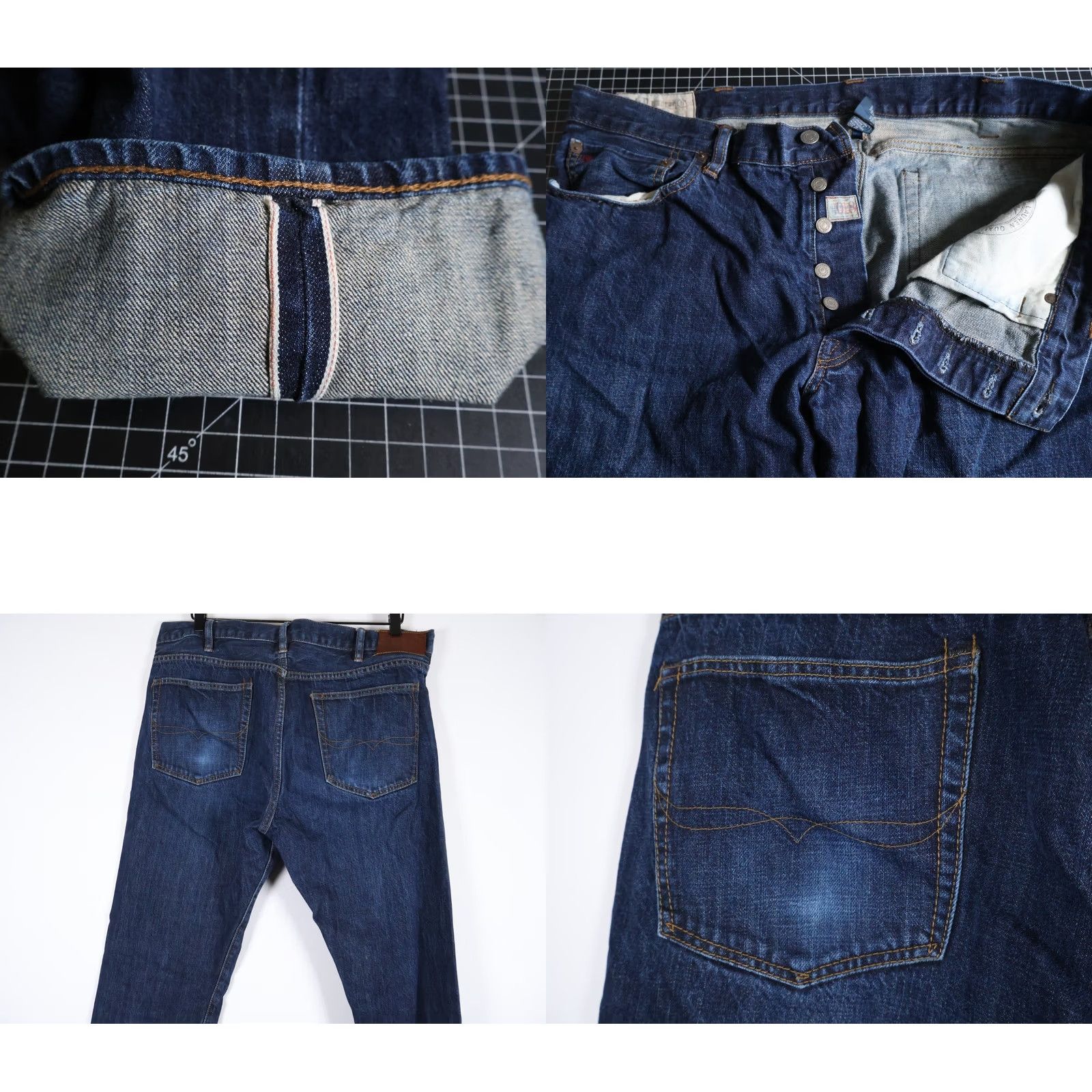 Polo Ralph Lauren Polo Ralph Lauren Jeans Slim Straight 38 x 34 Blue Denim Cotton 5-Pocket Men Regular Vintage: No Size US M / EU 48-50 / 2 - 9 Thumbnail