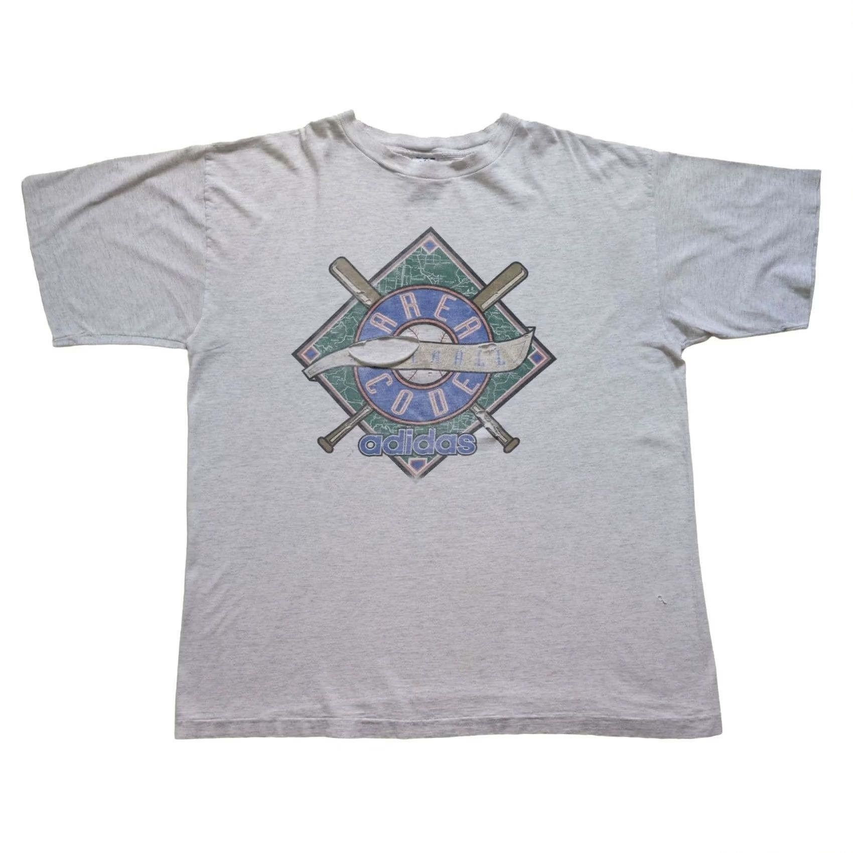 Adidas VINTAGE adidas USA MADE VTG 80s RETRO GRAPHIC T SHIRT XL Gray Cotton Short Sleeve Crew Neck Men 1990s 80s Theme Size US XL / EU 56 / 4 - 2 Thumbnail