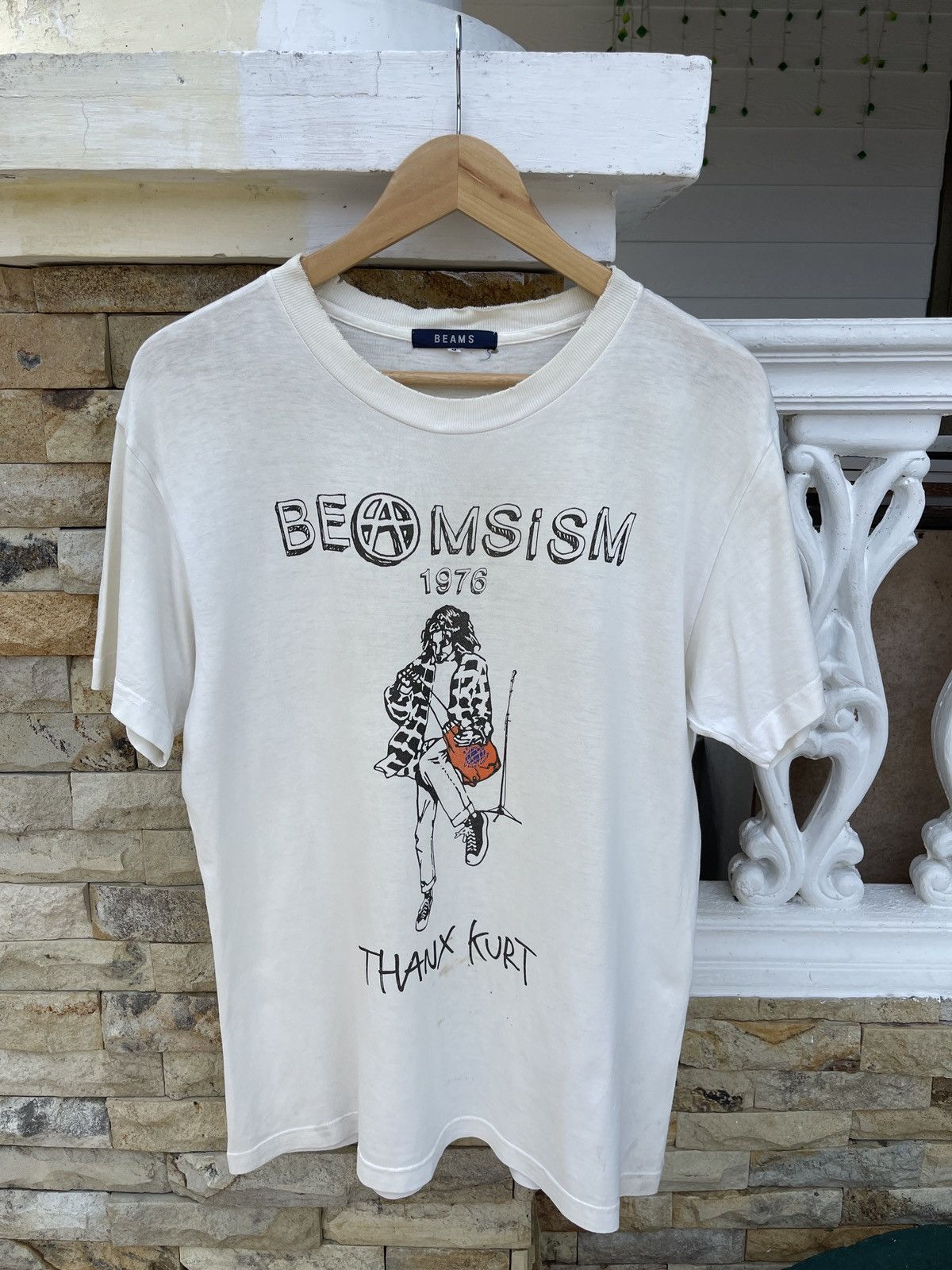 Band Tees × Beams Plus Last Drop🔥THRASHED🔥Beams Pop Art Kurt Cobain ERD GRUNGE Tee Size US L / EU 52-54 / 3 - 2 Thumbnail