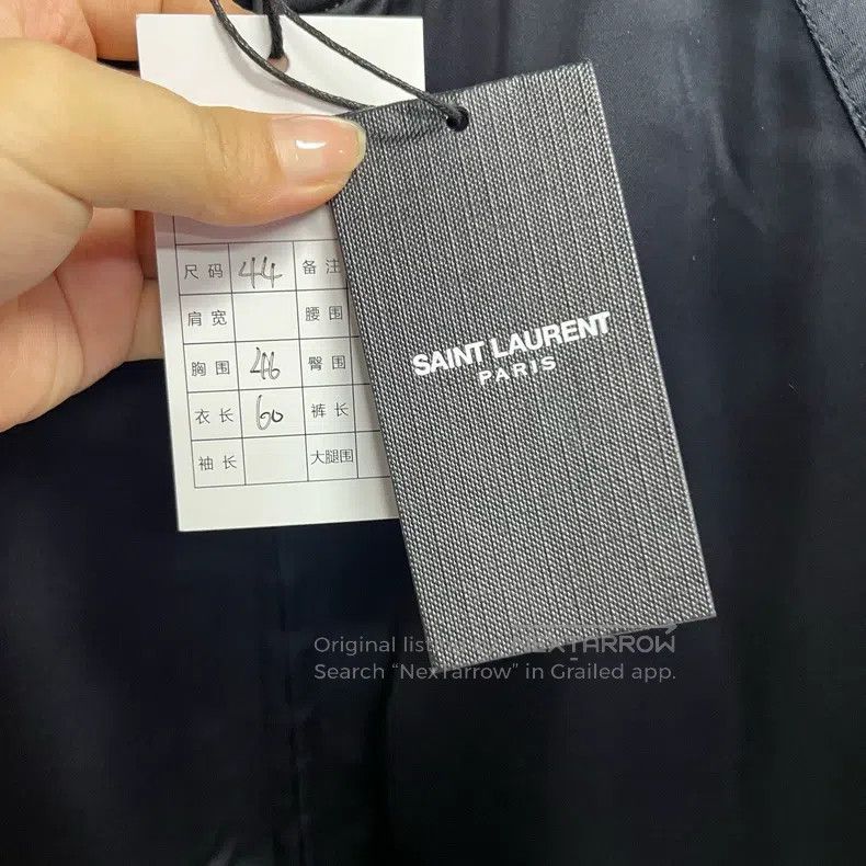 Saint Laurent Paris Saint Laurent Paris Black Solid Color Gold Collar Zip-Up J Size US S / EU 44-46 / 1 - 4 Thumbnail