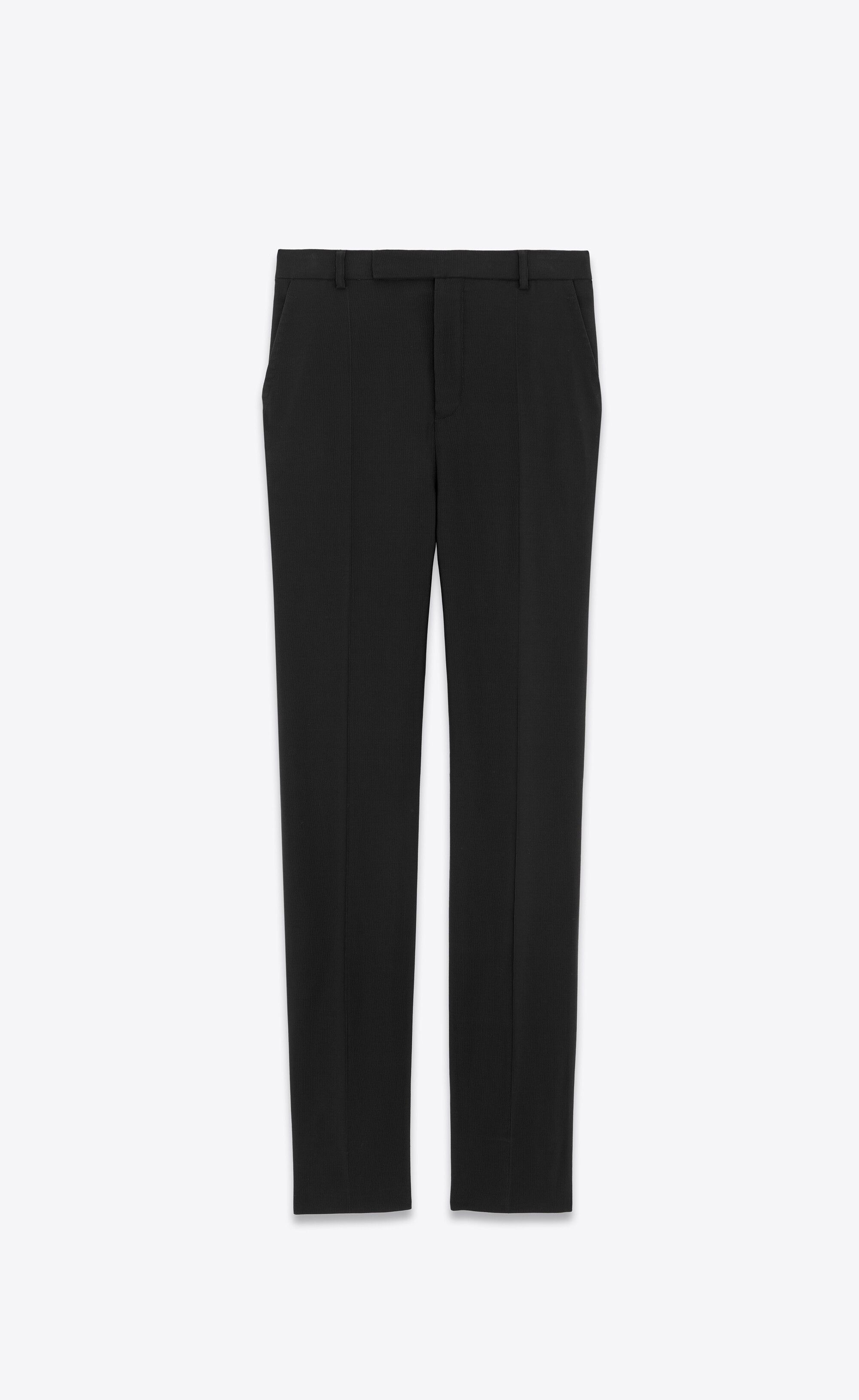 Saint Laurent Paris oc11z1225 774421 High Waisted Pants in Faille in Black Size US 32 / EU 48 - 1 Thumbnail