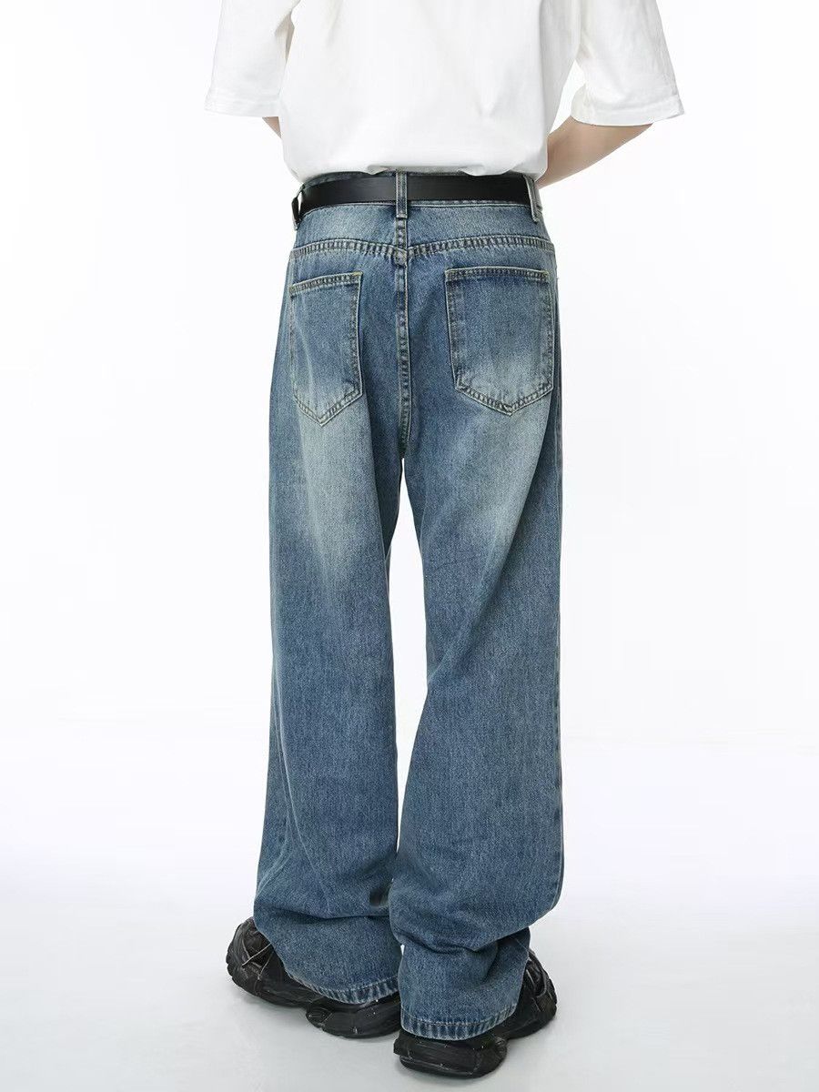 Japanese Brand × Jean Washed loose fit straight leg jeans Size US 30 / EU 46 - 5 Thumbnail