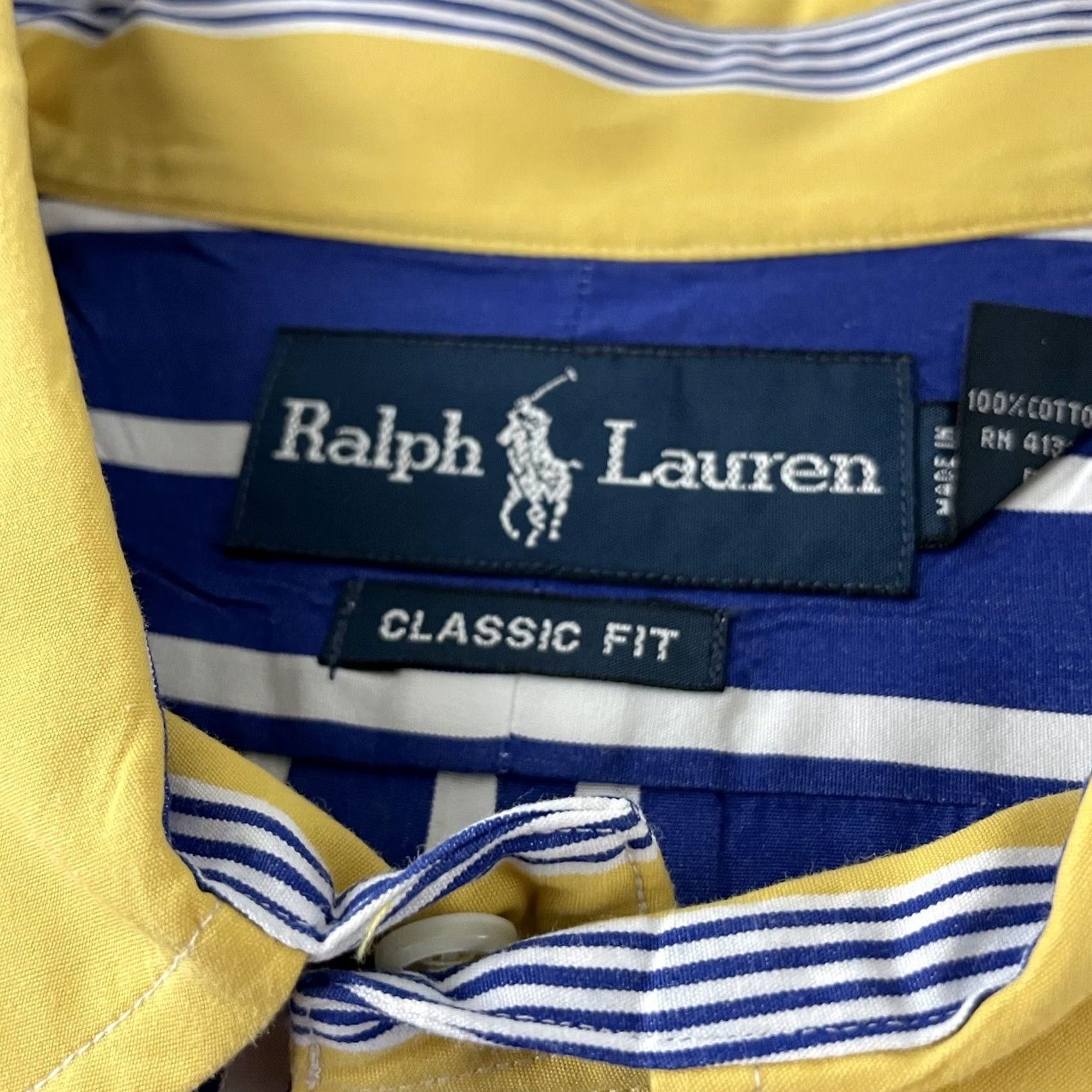 Polo Ralph Lauren VINTAGE Polo Ralph Lauren Striped Button-Up Shirt Mens XL Size US XL / EU 56 / 4 - 2 Thumbnail