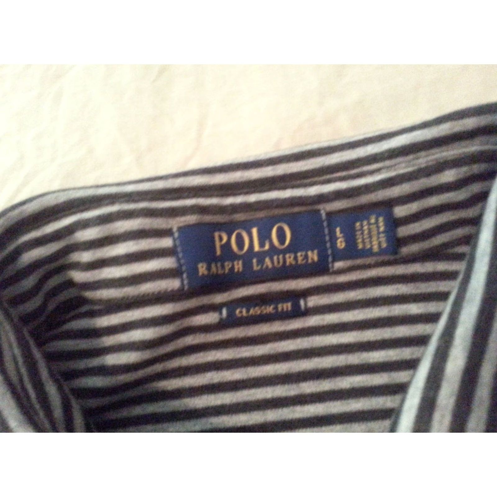 Polo Ralph Lauren Polo Ralph Lauren Shirt Polo Shirt Mens L Gray Black Stripes Cotton RL Polo Golf Shirt Mens L Blue Size US L / EU 52-54 / 3 - 4 Thumbnail