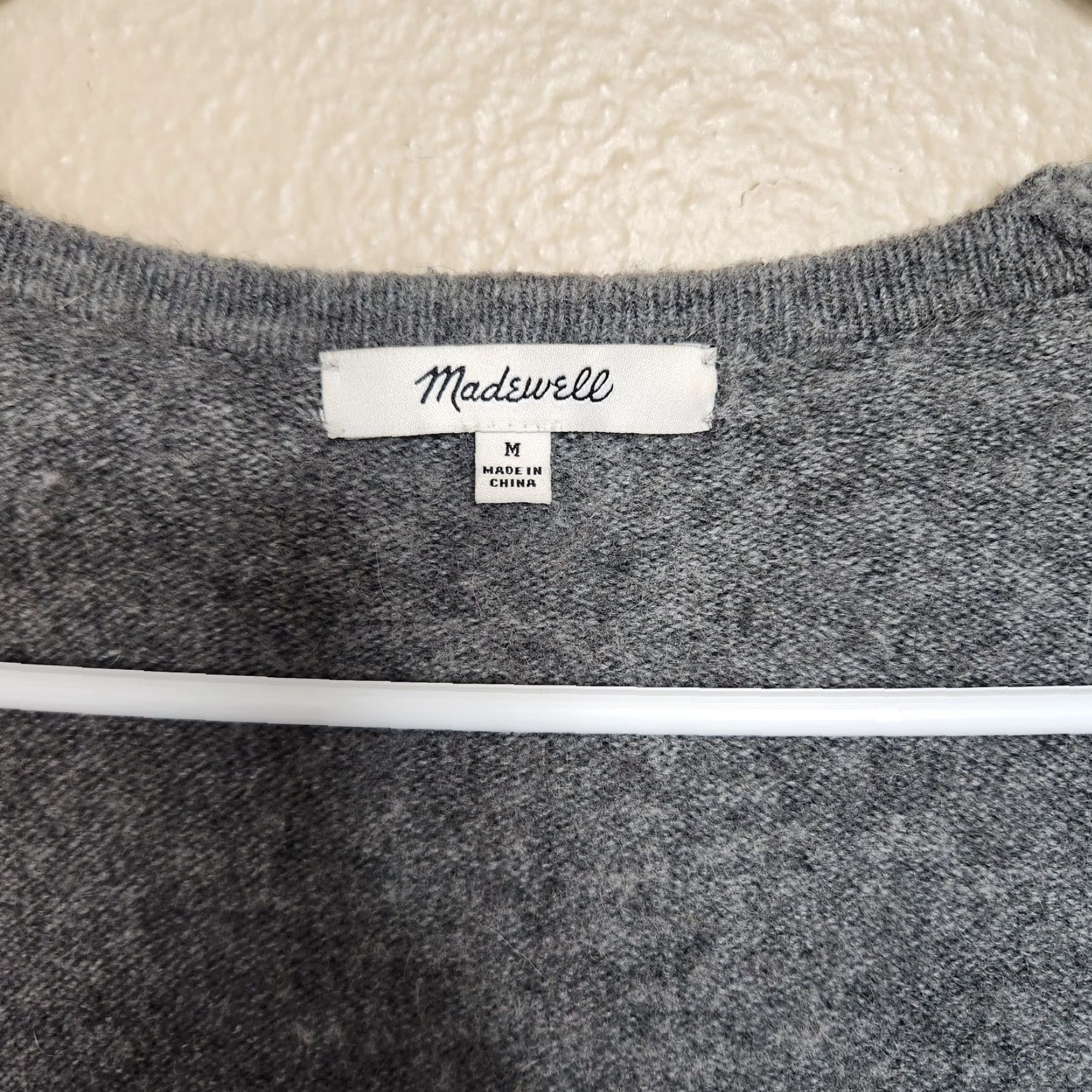 Madewell Madewell Cardigan Womens Wool/Alpaca Blend Gray Cozy Walker Long Open Cardigan-Size L Size L / US 10 / IT 46 - 4 Thumbnail