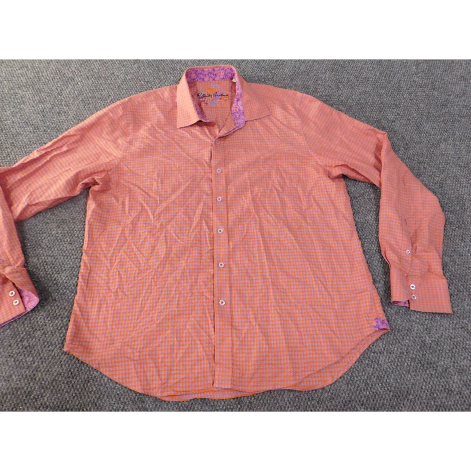 Robert Graham Robert Graham Shirt 2XL orange geometric mens retro button up cotton Size US XXL / EU 58 / 5 - 3 Thumbnail