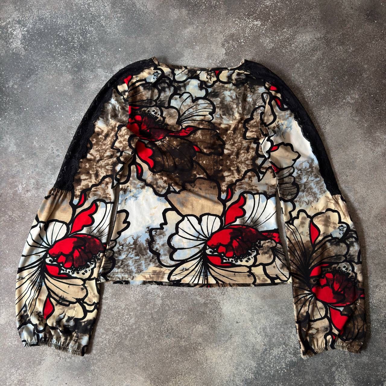 Hysteric Glamour Gothic Y2K Flared Long Sleeve Blouse (JPG Gaultier vibe) Size XL / US 12-14 / IT 48-50 - 8 Thumbnail