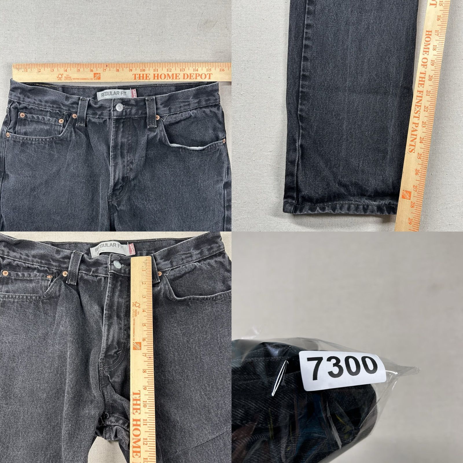 Levi's VINTAGE Levis 505 Jeans Mens Regular Fit Charcoal 34x30 29 Inseam 90s Y2K Denim Cotton Jeans Size US 34 / EU 50 - 8 Thumbnail