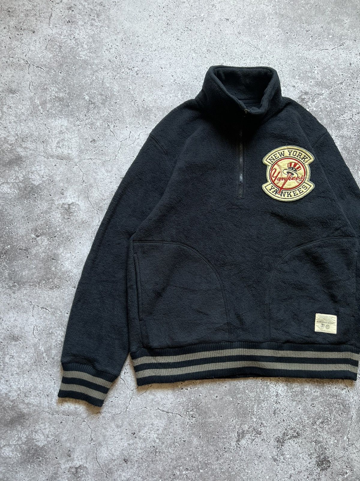 MLB Vintage MLB New York Yankees Fleece Sweater Half Zip Size US L / EU 52-54 / 3 - 3 Thumbnail